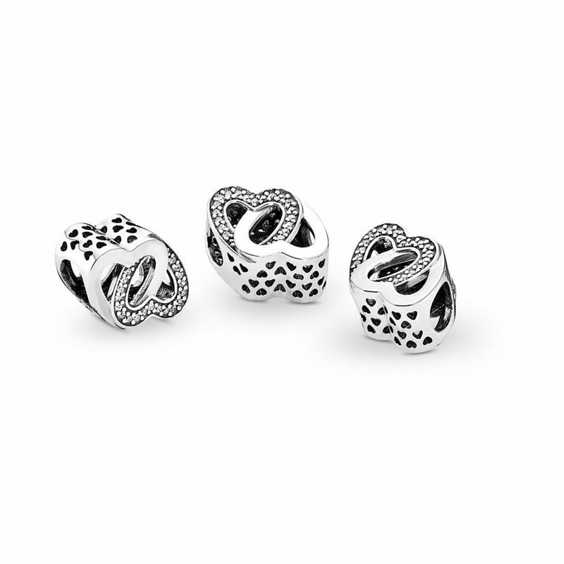 Pandora Entwined Love Charm - Sterling Silver/Cubic Zirconia - Canada | QD7790ZJ